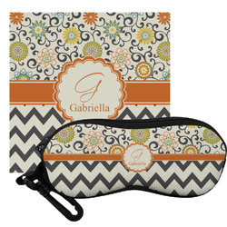 Swirls, Floral & Chevron Eyeglass Case & Cloth (Personalized)