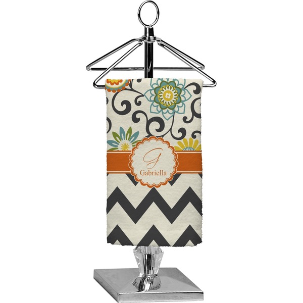 Custom Swirls, Floral & Chevron Finger Tip Towel - Full Print (Personalized)