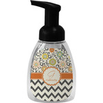 Swirls, Floral & Chevron Foam Soap Bottle - Black (Personalized)