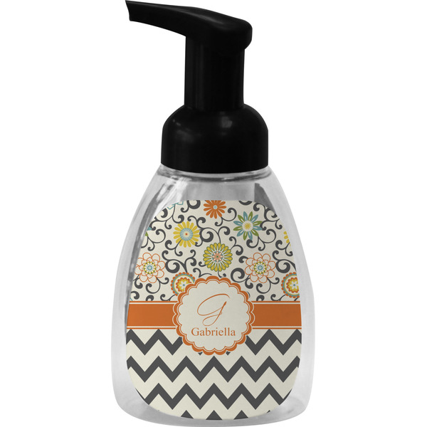 Swirls, Floral & Chevron Foam Soap Bottle