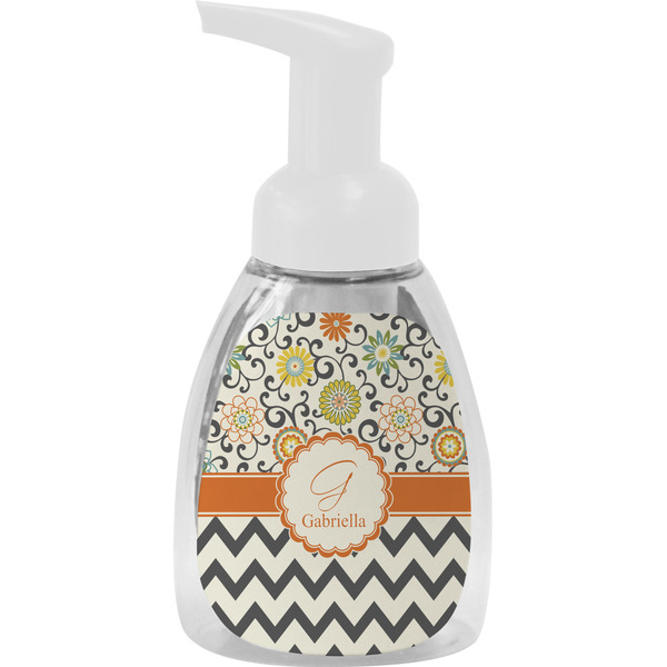 Custom Swirls, Floral & Chevron Foam Soap Bottle (Personalized)
