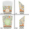 Swirls, Floral & Chevron French Fry Favor Box - Front & Back View