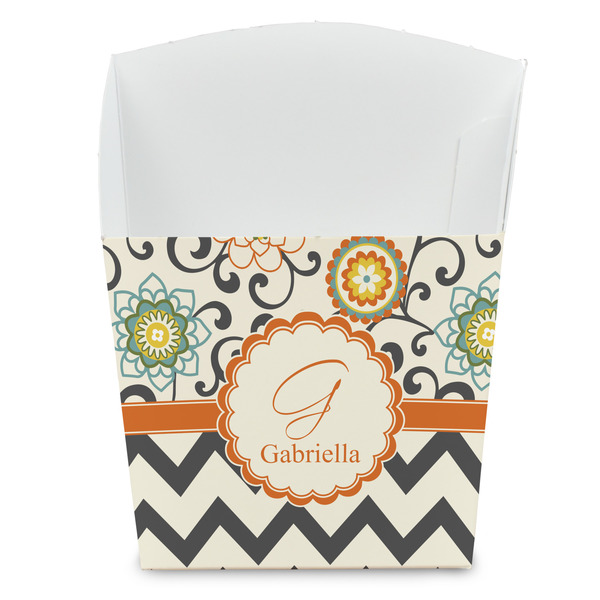 Custom Swirls, Floral & Chevron French Fry Favor Boxes (Personalized)