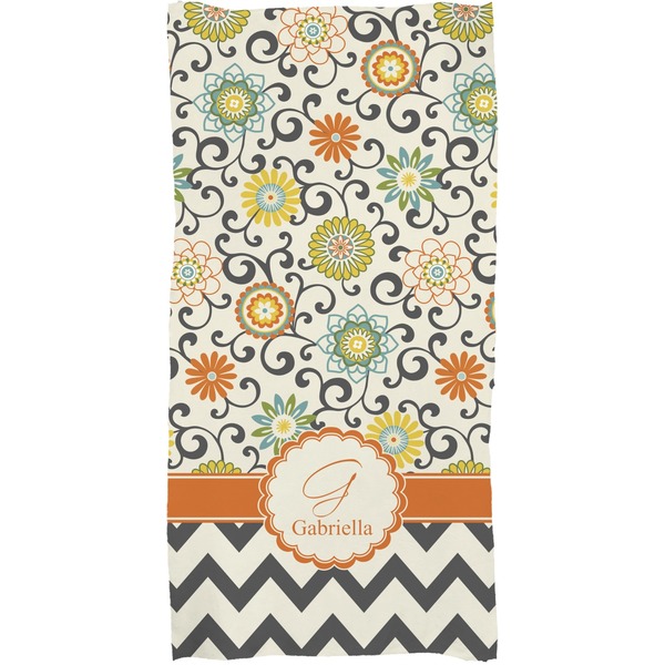 Swirls, Floral & Chevron Full Sized Bath Towel - Apvl