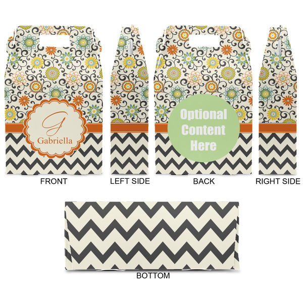 Swirls, Floral & Chevron Gable Favor Box - Approval