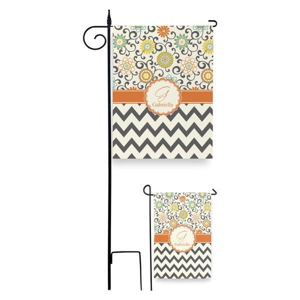 Swirls, Floral & Chevron Garden Flag - PARENT/MAIN