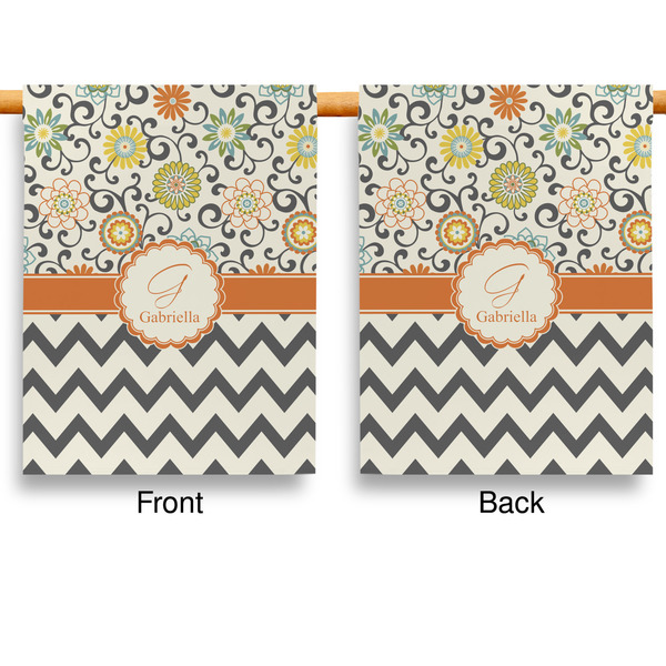 Swirls, Floral & Chevron Garden Flags - Large - Double Sided - APPROVAL
