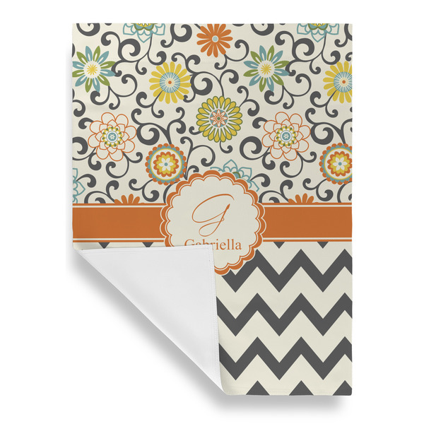 Swirls, Floral & Chevron Garden Flags - Large - Single Sided - FRONT FOLDED