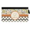 Swirls, Floral & Chevron Genuine Leather Ladies Zippered Wallet (Personalized)