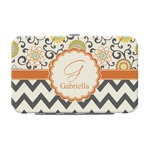 Swirls, Floral & Chevron Genuine Leather Small Framed Wallet (Personalized)