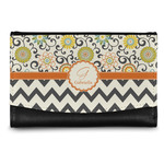 Swirls, Floral & Chevron Genuine Leather Women's Wallet - Small (Personalized)