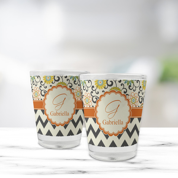 Swirls, Floral & Chevron Glass Shot Glass - Standard - LIFESTYLE