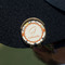 Swirls, Floral & Chevron Golf Ball Marker Hat Clip - Gold - On Hat