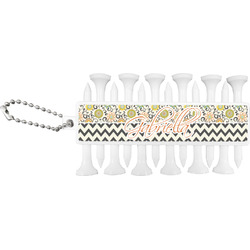 Swirls, Floral & Chevron Golf Tees & Ball Markers Set (Personalized)