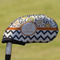 Swirls, Floral & Chevron Golf Club Cover - Front