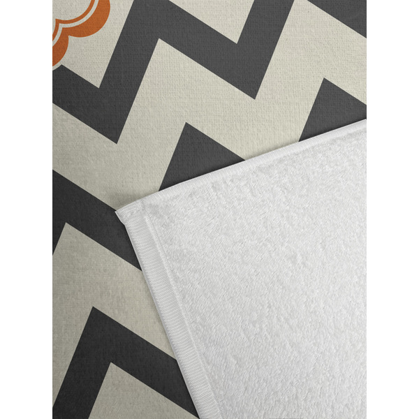 Swirls, Floral & Chevron Golf Towel - Detail
