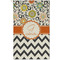 Swirls, Floral & Chevron Golf Towel (Personalized) - APPROVAL (Small Full Print)