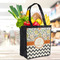 Swirls, Floral & Chevron Grocery Bag - LIFESTYLE