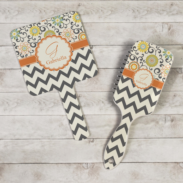 Swirls, Floral & Chevron Hand Mirrors - In Context