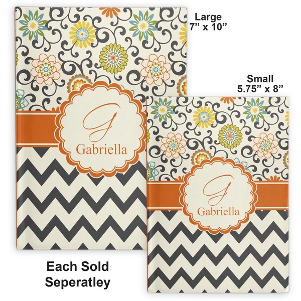 Swirls, Floral & Chevron Hard Cover Journal - Compare