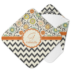 Swirls, Floral & Chevron Hooded Baby Towel (Personalized)