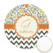 Swirls, Floral & Chevron Printed Cookie Topper - 2.5" (Personalized)