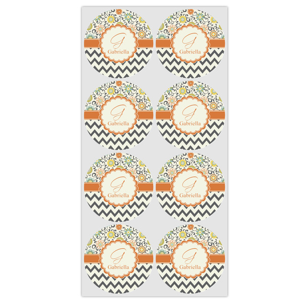 Swirls, Floral & Chevron Icing Circle - Medium - Set of 8