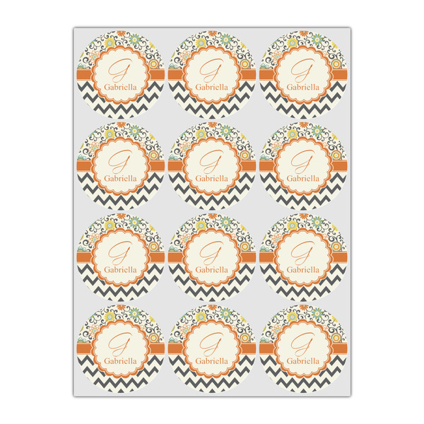 Swirls, Floral & Chevron Icing Circle - Small - Set of 12
