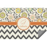 Swirls, Floral & Chevron Indoor / Outdoor Rug - 2'x3' (Personalized)