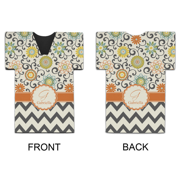 Swirls, Floral & Chevron Jersey Bottle Cooler - APPROVAL