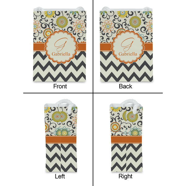 Swirls, Floral & Chevron Jewelry Gift Bag - Gloss - Approval