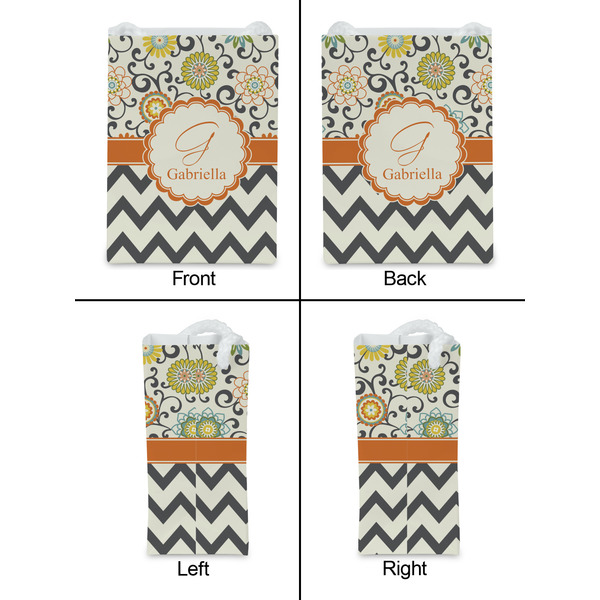 Swirls, Floral & Chevron Jewelry Gift Bag - Matte - Approval