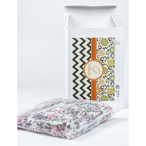 Swirls, Floral & Chevron Jigsaw Puzzle 1014 Piece - Box