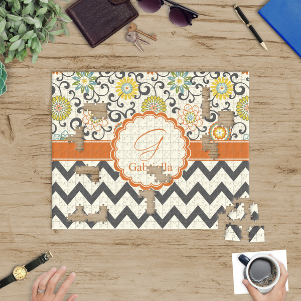 Swirls, Floral & Chevron Jigsaw Puzzle 500 Piece - In Context