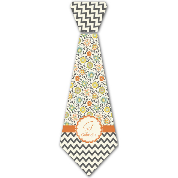 Custom Swirls, Floral & Chevron Iron On Tie - 4 Sizes w/ Name and Initial