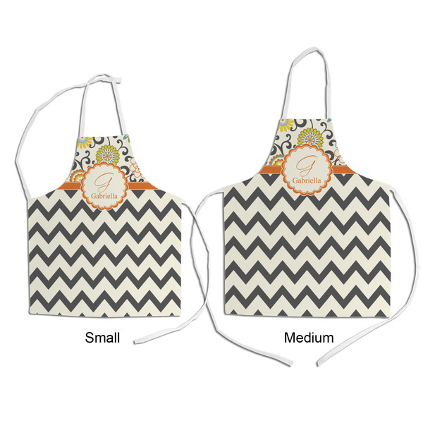 Swirls, Floral & Chevron Kid's Aprons - Comparison