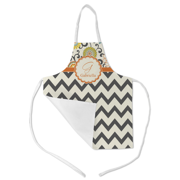 Swirls, Floral & Chevron Kid's Aprons - Medium - Main (med/lrg)