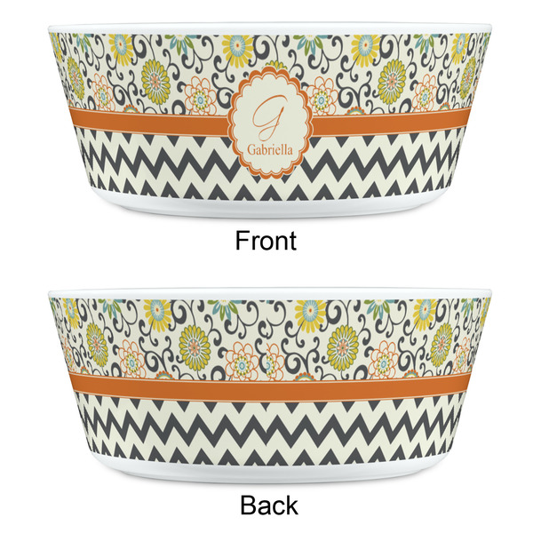 Swirls, Floral & Chevron Kids Bowls - APPROVAL