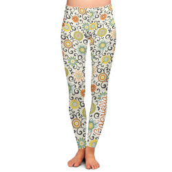 Swirls, Floral & Chevron Ladies Leggings (Personalized)