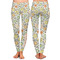 Swirls, Floral & Chevron Ladies Leggings - Front and Back