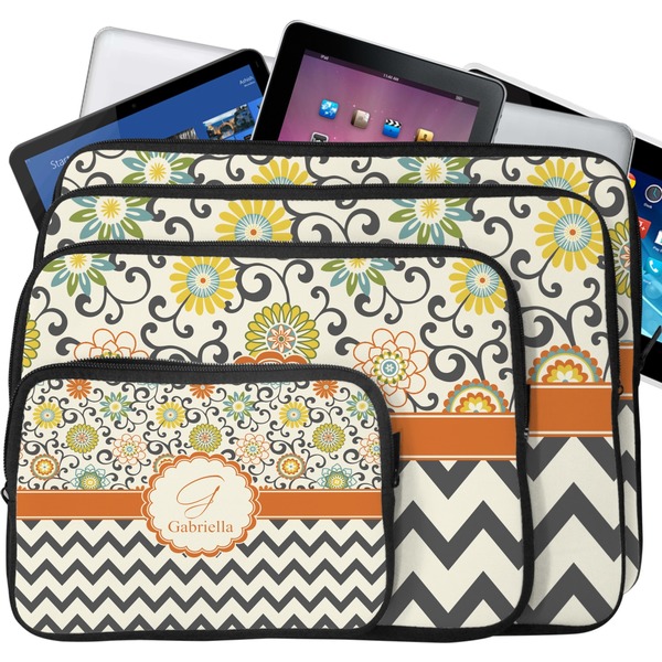 Swirls, Floral & Chevron Laptop Case Sizes