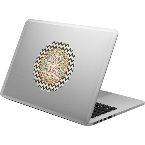 Custom Swirls, Floral & Chevron Laptop Decal (Personalized)
