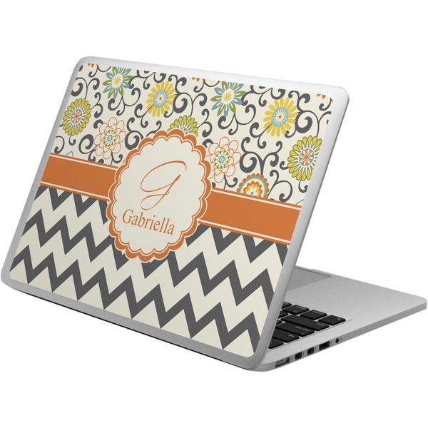 Custom Swirls, Floral & Chevron Laptop Skin - Custom Sized (Personalized)