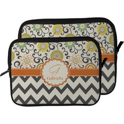 Swirls, Floral & Chevron Laptop Sleeve / Case (Personalized)