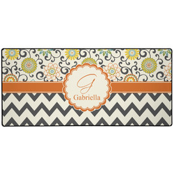 Swirls, Floral & Chevron Gaming Mouse Pad (Personalized)