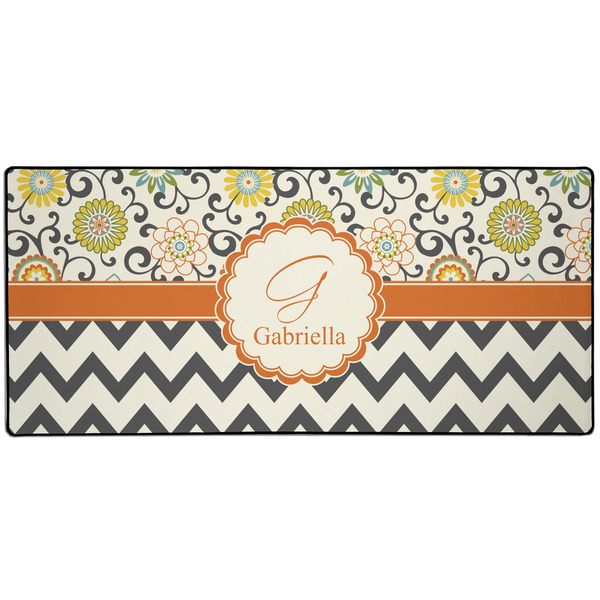 Custom Swirls, Floral & Chevron Gaming Mouse Pad (Personalized)