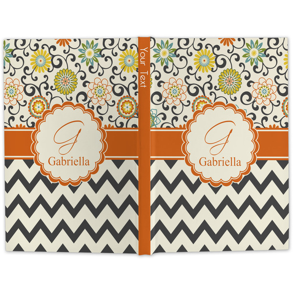 Swirls, Floral & Chevron Large Hard Cover Journal - Apvl