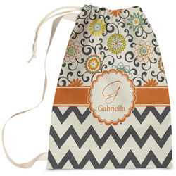 Swirls, Floral & Chevron Laundry Bag (Personalized)