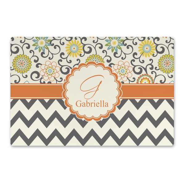 Custom Swirls, Floral & Chevron Large Rectangle Car Magnet (Personalized)