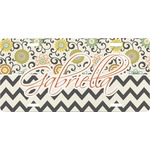 Swirls, Floral & Chevron Front License Plate (Personalized)